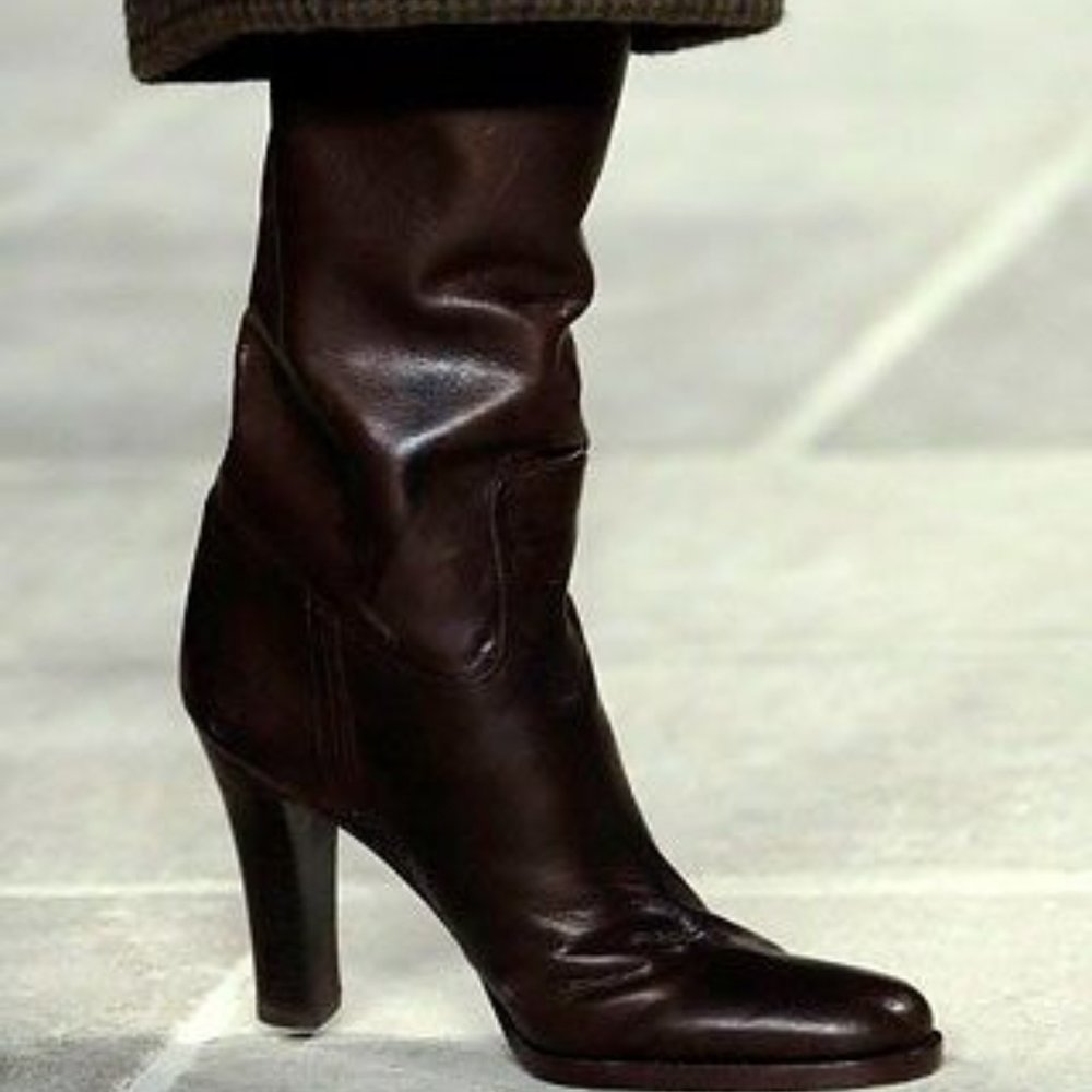 Ralph Lauren Collection Brown Over-the-Knee Boots - Picture 2 of 7